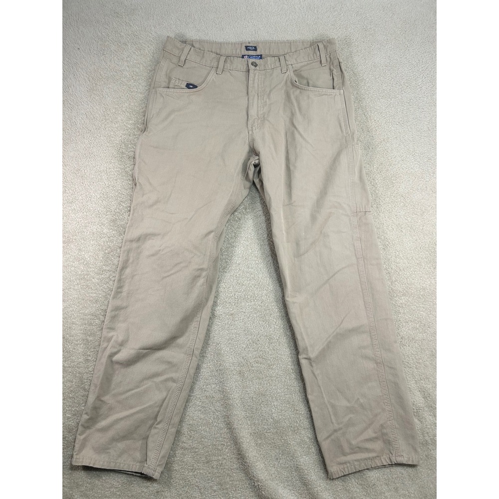 TYNDALE Classic Casual Mens Tan Flame Resistant Work‎ Pants Size 38x32